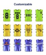 6PCS Adults Kids Training Vests Quick Drying Basketball Football Jerseys Soccer Vest Pinnies Practice Team Sports Vest Team