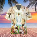 New Summer 3D Christian Jesus Print Shirts Children Fashion Streetwear Shirts Blouses Mens Cool Hawaiian Shirts Vintage Clothing