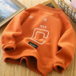 Boys Hoodies Sweatshirts Cotton Tops Outwear 2024 Orange Spring Autumn Kids Christmas Gift Teenagers Children's Clothing