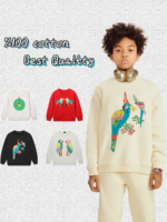 Fashion Kids Sweatshirt Parrot Print Boy Hoodies Autumn New Rainbow Bird Children's Pullover Street Casual Wear Teen Boy sweater