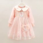 2025 New Elsa Princess Dress Girls Dress Spring Dress  Party Long-sleeved Children's Western Style Disney Frozen Formal Dress