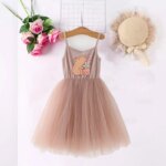Capybara Girls Dresses Anime Printed Cute Kids Short Sleeves Dress Fashion Cartoon Summer Baby Children's Clothing Birthday Gift