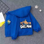 Dog Man Kids Spring Jackets Fashion Thin Coat Cartoon Anime Graphic Print Boys Girls Clothes Waterproof Jacket Birthday Gifts