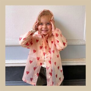 KS Baby Girls Raincoat Coat Teenage Students Cape Style Waterproof Poncho Kindergarten Raincoat Boys Cartoon Outerwear Rain Gear