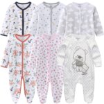 0-12Months Baby Rompers Newborn Girls&Boys 100%Cotton Clothes of Long Sheeve 1/2/3Piece Infant Clothing Pajamas Overalls Cheap
