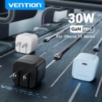 Vention 30W GaN Charger for iPhone 14 13 12 Pro Max USB Type C Charger for iPad Pro Xiaomi Huawei Samsung Fast Phone PD Charger