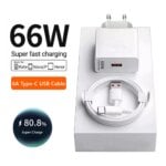 66W USB Charger For Xiaomi 15 Huawei Mate 50 60 Honor Fast Quick Charging EU/US Plug Mobile Phone Wall Charger 6A Type C Cable