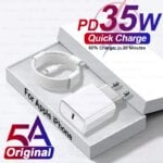 For Apple Original 35W Fast Charger For iPhone 14 13 12 11 Pro Max USB-C Quick Charging X XS XR 7 8 Plus Cable Phone Accessories