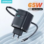 Joyroom 65W GaN Desktop Charger Universal Retractable USB C Cable for Phone Tablet Laptop Fast Charging for iPhone Samsung