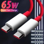 65W Quick Charge USB Cables for Oneplus Ace 12 11 USB C To Type C Super Fast Charging Phone Charger Data Line for Samsung Xiaomi