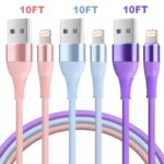 10FT USB-A to Lightning Charging Cable for iPhone Compatible with Multiple Models including iPhone 14/13/12 pro Max/12 Mini/11