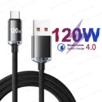 120W USB Type C Fast Charge Cable For Xiaomi Redmi Note 10 9 8 14 13 Pro Turbo Super Fast Charging Data Cord For Huawei Samsung