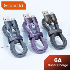 Toocki 6A USB Type C Cable Fast Charging Charger Cable USB A To Usb C For iPhone 15 Samsung Xiaomi Huawei Oppo Oneplus Data Cord