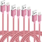 4 PCS (3ft 6ft 6ft 10ft) Charging Cable MFi Certified USB Cable Nylon Braided Fast Charging Cord Compatible For iphone