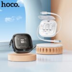 HOCO 60W USB C to Type C Retractable Data Cable For Office Travel Multi-function Cable Connectors Storage Box with Phone Holder