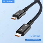 USB 4.0 Type-C Data Cable 240W Fast Charging Cable with 40Gbps Speed 8K HD Video Support Thunderbolt 3/4 for Phone Switch iPad