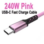 240W PD3.1 USB C Fast Charging 5A Cable for Notebook&Smartphone, Support Macbook Pro, iPad Pro, iPhone16/15, Samsung S24/23/22.