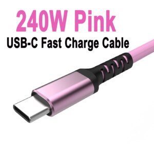 240W PD3.1 USB C Fast Charging 5A Cable for Notebook&Smartphone, Support Macbook Pro, iPad Pro, iPhone16/15, Samsung S24/23/22.
