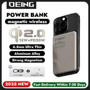 Qi2 MacSafe Powerbank Magnetic Wireless Power Bank 10000mAh PD20W Fast Charger For iPhone Xiaomi Samsung Huawei External Battery