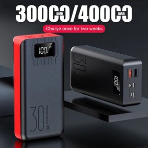 30000mAh/40000mAh New Power Bank Portable Charging Poverbank Mobile Phone External Battery Charger Powerbank For Xiaomi  OPPO