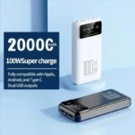 100W Fast Charging 50000mAh High Capacity Power Bank Portable Charger Battery Pack Powerbank for IPhone Huawei Samsung Xiaomi