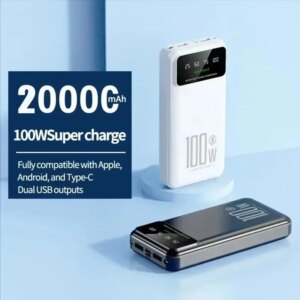 100W Fast Charging 50000mAh High Capacity Power Bank Portable Charger Battery Pack Powerbank for IPhone Huawei Samsung Xiaomi