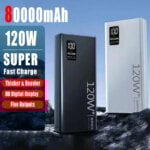 Xiaomi 80000mAh High Capacity Power Bank 120W Fast Charging Powerbank Portable Battery Charger For iPhone Samsung Huawei