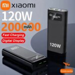 Xiaomi 200000mAh 120W Ultralarge Capacity Power Bank Fast Charging Portable Digital Display Power Bank For iPhone Samsung Huawei