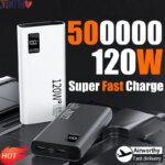 500000mAh 120W Power Bank High Capacity Super Fast Charging Power Bank Portable Battery Charger For iPhone Samsung Huawei Hot