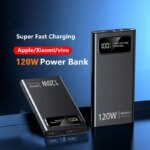 200000mAh Power Bank 120W Super Fast Charging Battery High Capacity Digital Display PowerBank For iPhone Samsung Huawei Xiaomi