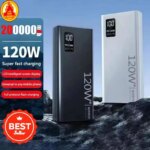 200000mAh 120W High Capacity Power Bank Super Fast Charging Power Bank Portable Battery Charger For iPhone Samsung Huawei