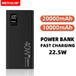 20000mAh Large Capacity Power Bank 22.5W USB C Fast Charger For iPhone Samsung Xiaomi 10000mAh Portable Mobile External Battery