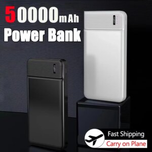 For Xiaomi 50000mAh Power Bank 120W Portable Fast Charger External Battery PowerBank High Capacity PowerBank For iPhone Samsung