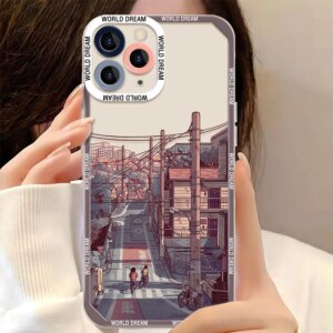 Japanese Anime Scenery Case For Samsung A53 A33 A54 A34 A35 A13 A52S 5G A12 A32 A51 A22 A23 S24 S23 Ultra S22 S20 FE S21 Covers