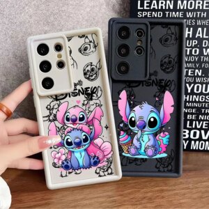 Disney Stitch Sweet Phone Case for Samsung Galaxy S24 FE S23 Ultra S22 S21 S20 FE S22 Plus S23 S21 Ultra Soft Cover