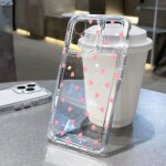 Pink Love Heart Phone Case For iPhone 16 Pro Max Case iPhone 15 11 13 12 14 Pro Max 7 8 Plus XR XS SE Shockproof Soft TPU Cover