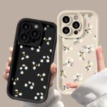 Liquid Silicone Case For iPhone 16 Pro Case iPhone 13 14 15 12 11 Pro Max XS X XR 7 8 Plus SE 2020 2022 Floral Shockproof Cover