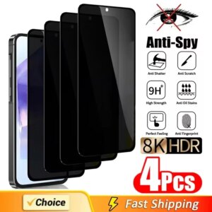 1-4Pcs Privacy Screen Protector for Samsung S25 Ultra S24 S23 Plus S22 S21 FE A55 5G A56 A54 A16 A26 A35 A36 Anti-Spy Glass Film