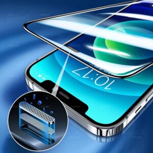 3Pcs Speaker Dust Net Filter Tempered Glass for iPhone X XR XS 11 12 13 Mini 14 15 16E 16 Pro Max 7 8 Plus SE Screen Protector