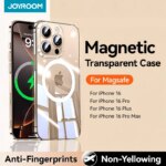 Joyroom Magnetic Phone Case For iPhone 16 15 Pro Max Wireless Charging Transparent Phone Case Anti-Yellow Cover For iPhone 16 15