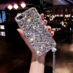 Bling Jewelry Rhinestone Crystal Diamond Soft Phone Case Cover for iPhone, 15, 13, 14, 12, 16Pro, X, 16Plus, XR, XS Max