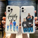 Super Mom And Super Dad Baby Family Phone Case For iPhone 16 15 14 13 12 11 Pro MAX Mini SE 7 8 Plus Soft Cover Boy Girl Fundas