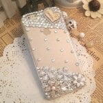 Rhinestone Diamond Cover Case, Luxury Bling Shell, Soft Phone Case for iPhone 15, 14, 16, 12, 13 16Pro Max, Xs, XR