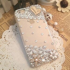 Rhinestone Diamond Cover Case, Luxury Bling Shell, Soft Phone Case for iPhone 15, 14, 16, 12, 13 16Pro Max, Xs, XR