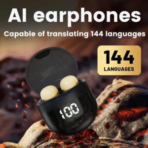 AI Earphone Bass Sleep Earbuds Wireless Bluetooth Headset HD Call Wireless Headphones Business Office Travel Shopping Translate