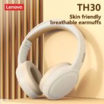 Lenovo TH30 Wireless Bluetooth Headphones with Headwear Earmuffs, Sports Earphones, Esports Games with Microphone
