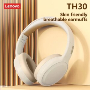 Lenovo TH30 Wireless Bluetooth Headphones with Headwear Earmuffs, Sports Earphones, Esports Games with Microphone