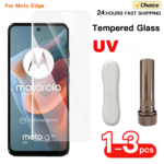 1-3PCS UV Tempered Glass For Motorola Edge 50 40 30 Fusion Ultra Pro Plus 3D Full Cover 9H Film For MOTO Screen Protector