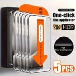 5 Pack Ultra HD Tempered Glass Screen Protector For iPhone 15 Pro Max 16 Pro 16 16e 14 13 12 11 Plus Mini XS XR X Full Coverage
