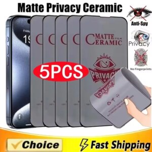 1-5Pcs Screen Protectors for iPhone 16 15 11 14 12 13 Pro Max Matte Privacy Ceramic Film iPhone 14 15 16 Plus X XR XS Max 6 6S